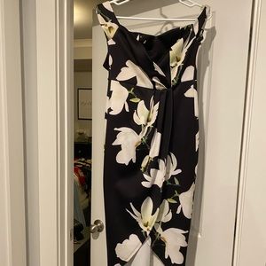 Floral black dress